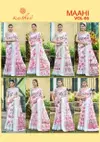Maahi Vol 6 By Kashvi Linen Printed Sequence Border Bulk Saree Orders In India

